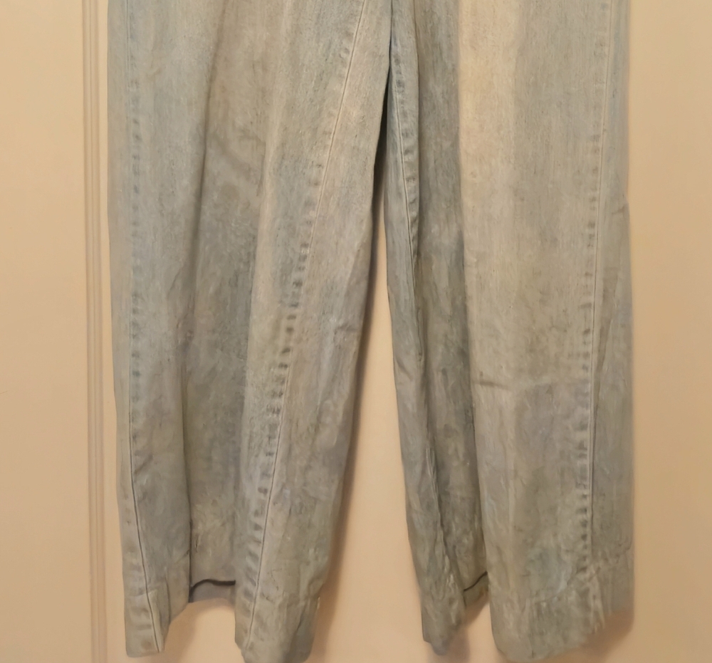 Free People Denim Jumpsuit with Gold Thread accents Size 4. - Picture 5 of 5